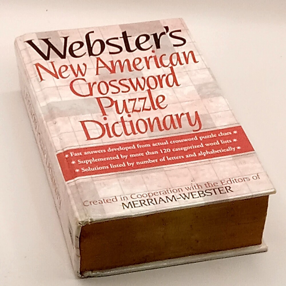 PINK CROSSWORD Puzzle DICTIONARY 1995 Hardcover Webster's New American Book